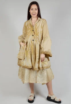 Rundholz Dip Coats^Flower Print Balloon Coat in Wax Cloud