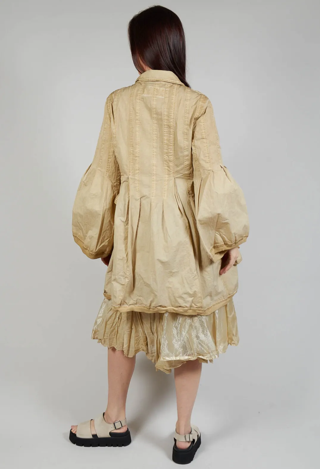 Rundholz Dip Coats^Flower Print Balloon Coat in Wax Cloud