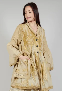 Rundholz Dip Coats^Flower Print Balloon Coat in Wax Cloud