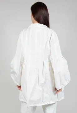 Rundholz Dip Coats^Flower Print Balloon Coat in Starwhite
