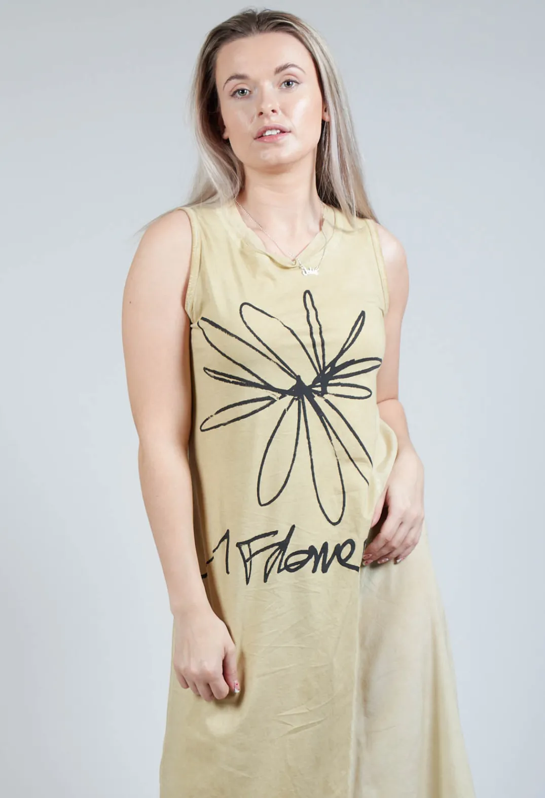 Rundholz Dip Dresses^Flower Print Graphic Dress in Wax Flock Cloud