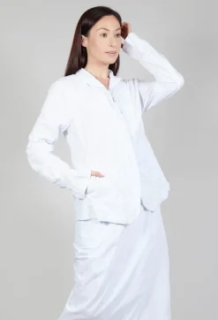 Rundholz Dip Jackets^Flower Print Open Jacket in White Flock Print
