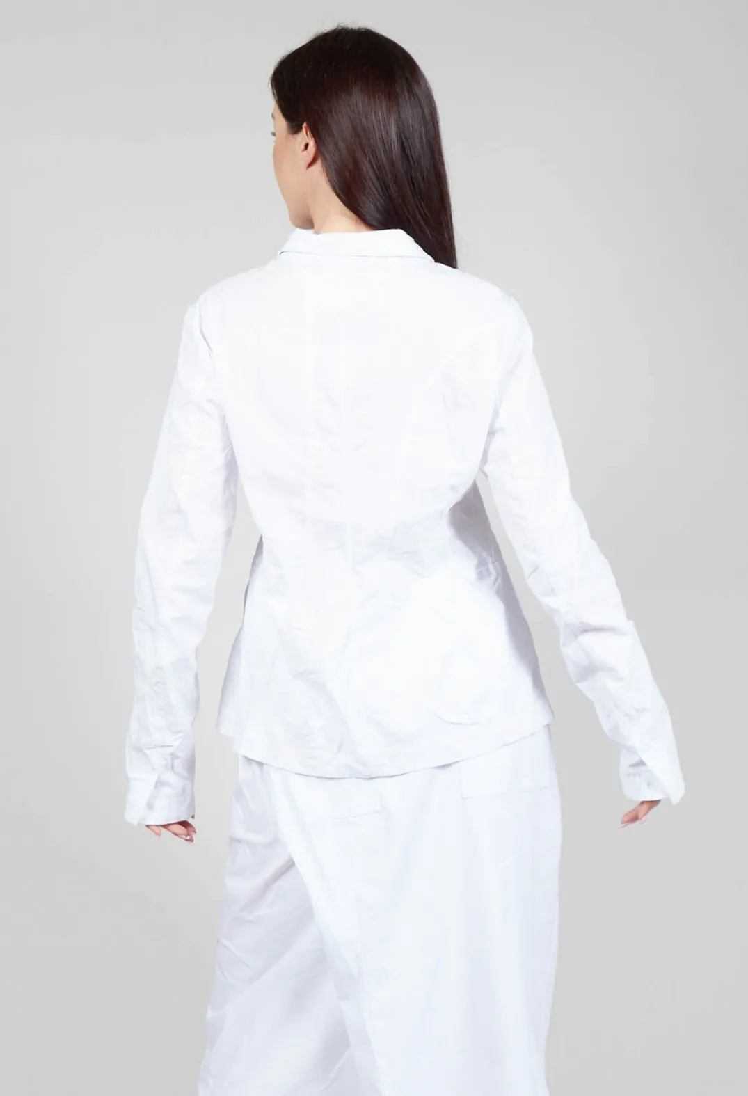 Rundholz Dip Jackets^Flower Print Open Jacket in White Flock Print