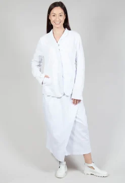 Rundholz Dip Jackets^Flower Print Open Jacket in White Flock Print