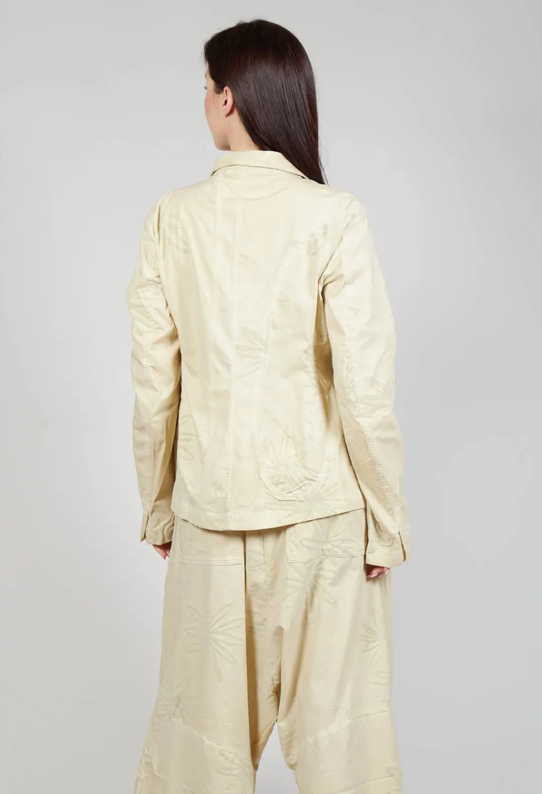 Rundholz Dip Jackets^Flower Print Open Jacket in Wax Flock Cloud