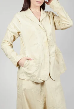 Rundholz Dip Jackets^Flower Print Open Jacket in Wax Flock Cloud