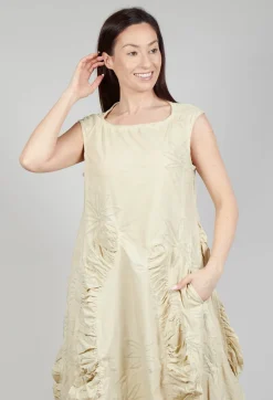 Rundholz Dip Dresses^Flower Print Ruched Dress in Wax Flock Cloud