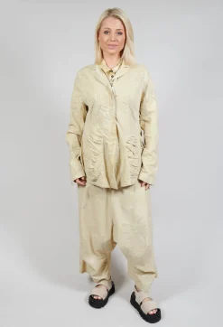 Rundholz Dip Jackets^Flower Print Ruched Jacket in Wax Flock Cloud