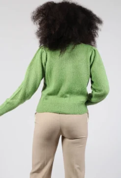 Beatrice B Knitwear|Cardigans^Fluffy Button Through Cardigan in Kiwi