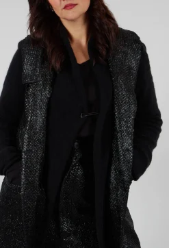 Pal Offner Tops^Fluid Asymmetric Vest in Black