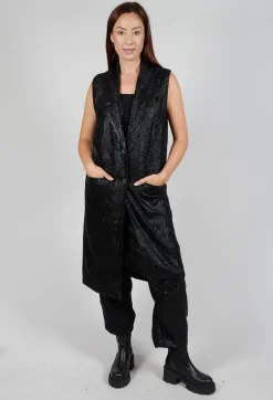 Pal Offner Tops^Fluid Asymmetric Vest in Black