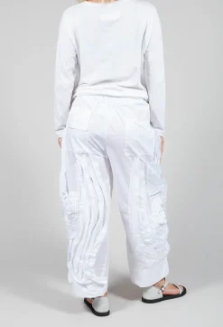 Tadashi Trousers^Fold Texture Trousers in White