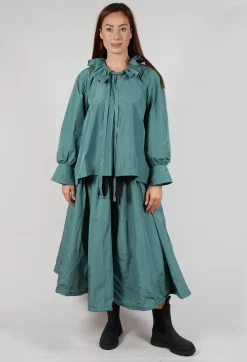 Les Filles d'Ailleurs Tops^Frill Neck Blouse in Sage Green