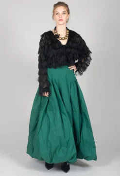 Mei Meij Jackets^Fringe Cropped Jacket in Nero