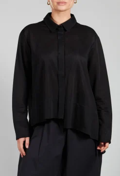 Moyuru Shirts & Blouses^Front Crop Shirt in Black