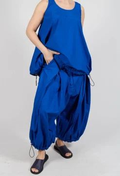 Rundholz Dip Trousers^Front Pleat Balloon Trousers with Toggle Cuffs in Royal