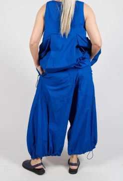 Rundholz Dip Trousers^Front Pleat Balloon Trousers with Toggle Cuffs in Royal