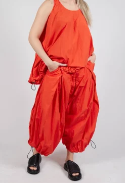 Rundholz Dip Trousers^Front Pleat Balloon Trousers with Toggle Cuffs in Mandarine