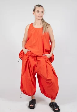 Rundholz Dip Trousers^Front Pleat Balloon Trousers with Toggle Cuffs in Mandarine