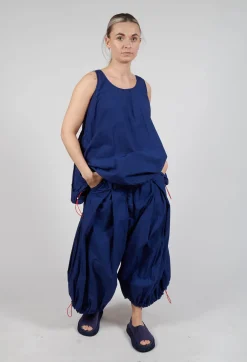 Rundholz Dip Trousers^Front Pleat Balloon Trousers with Toggle Cuffs in Ocean