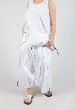Rundholz Dip Trousers^Front Pleat Balloon Trousers with Toggle Cuffs in Semi Bleach