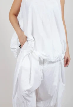 Rundholz Dip Trousers^Front Pleat Balloon Trousers with Toggle Cuffs in Semi Bleach