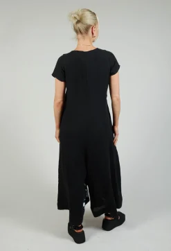 Bize Jumpsuits^Front Zipper Jumpsuit in Black White