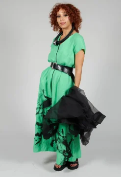Bize Jumpsuits^Front Zipper Jumpsuit in Green Black