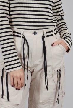Bitte Kai Rand Trousers^Fukkura Poplin Pants with Tie-Strings in Beige