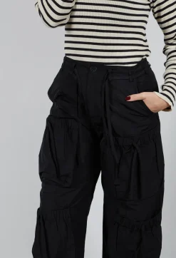Bitte Kai Rand Trousers^Fukkura Poplin Pants with Tie-Strings in Black