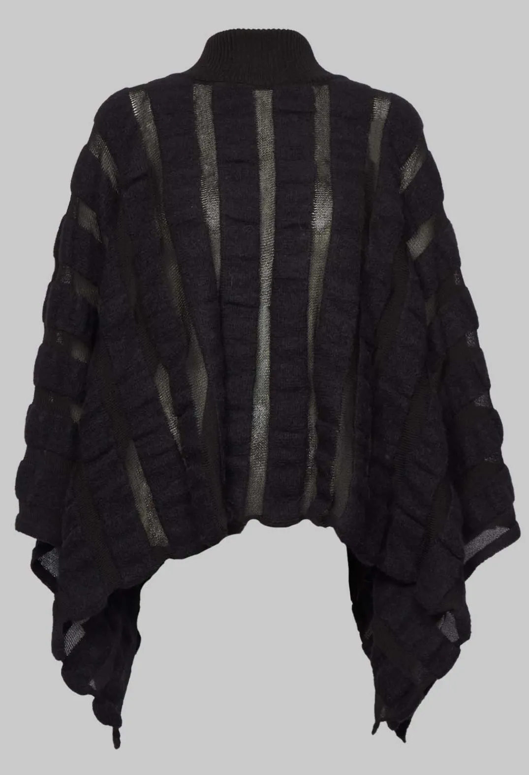 Sarah Pacini Jackets^Funnel Neck Poncho in Black