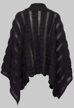 Sarah Pacini Jackets^Funnel Neck Poncho in Black