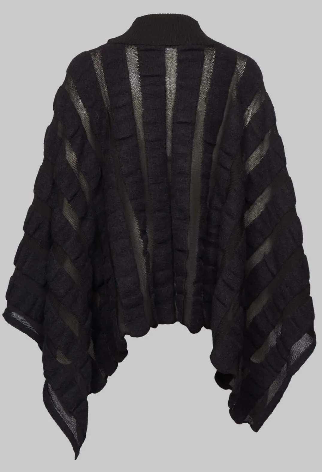 Sarah Pacini Jackets^Funnel Neck Poncho in Black