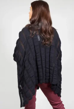Sarah Pacini Jackets^Funnel Neck Poncho in Black