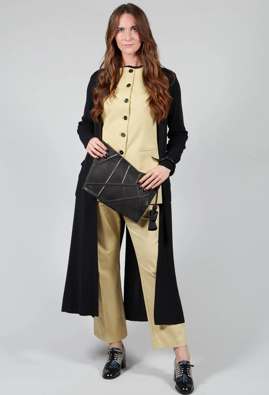 Beatrice B Jackets^Gabardine Waistcoat in Pear Sorbet