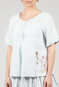 Ewa I Walla Shirts & Blouses^Gabriella Blouse in Ice Blue