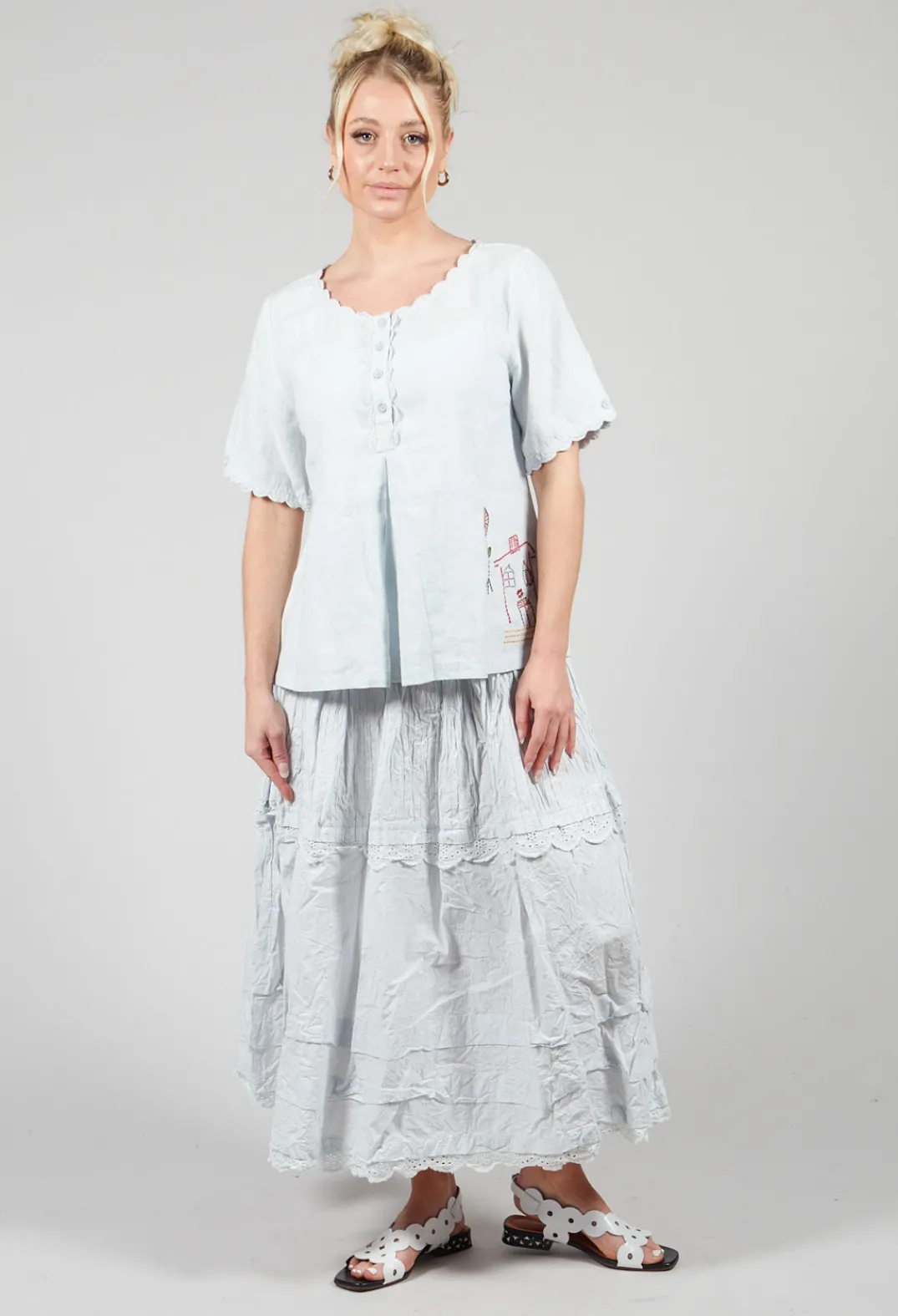 Ewa I Walla Shirts & Blouses^Gabriella Blouse in Ice Blue
