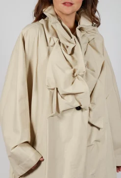 Rundholz Mainline Coats^Gathered Coat in Bone