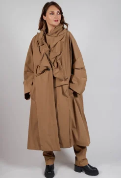 Rundholz Mainline Coats^Gathered Coat in Camel