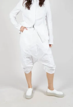 Rundholz Dip Trousers^Gathered Cropped Trousers in Semi Bleach