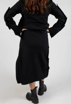 Rundholz Mainline Skirts^Gathered Midi Skirt in Black