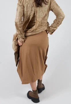 Rundholz Mainline Skirts^Gathered Midi Skirt in Camel