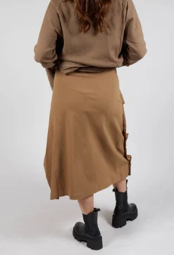Rundholz Mainline Skirts^Gathered Midi Skirt in Camel