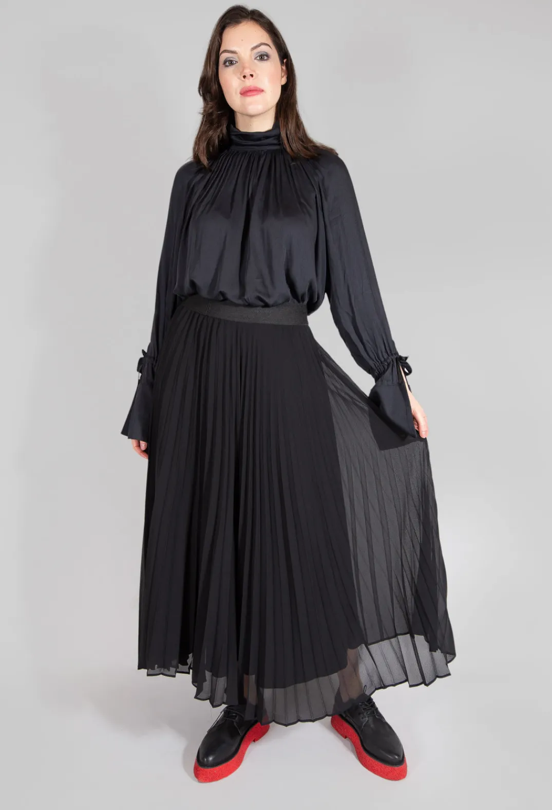 Nostra Santissima Shirts & Blouses^Gathered Neckline Shirt in Black