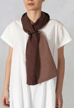 Spazioif Scarves^Gathered Scarf in Red/Burgundy