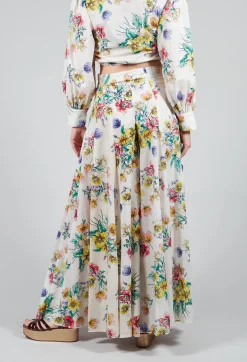 Lavi Tops^Gesso Cropped Blouse in Multicolour