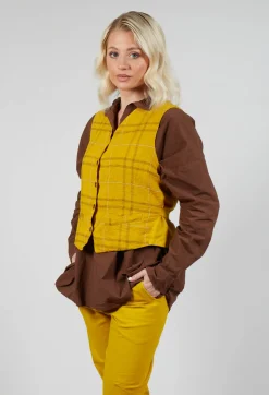 Hannoh Wessel Coats^Gilet Gemma in Safran Check