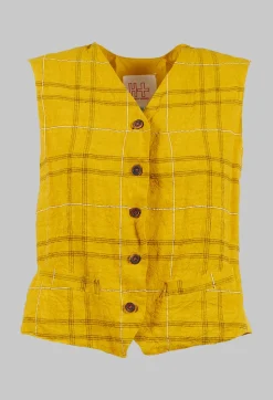 Hannoh Wessel Coats^Gilet Gemma in Safran Check