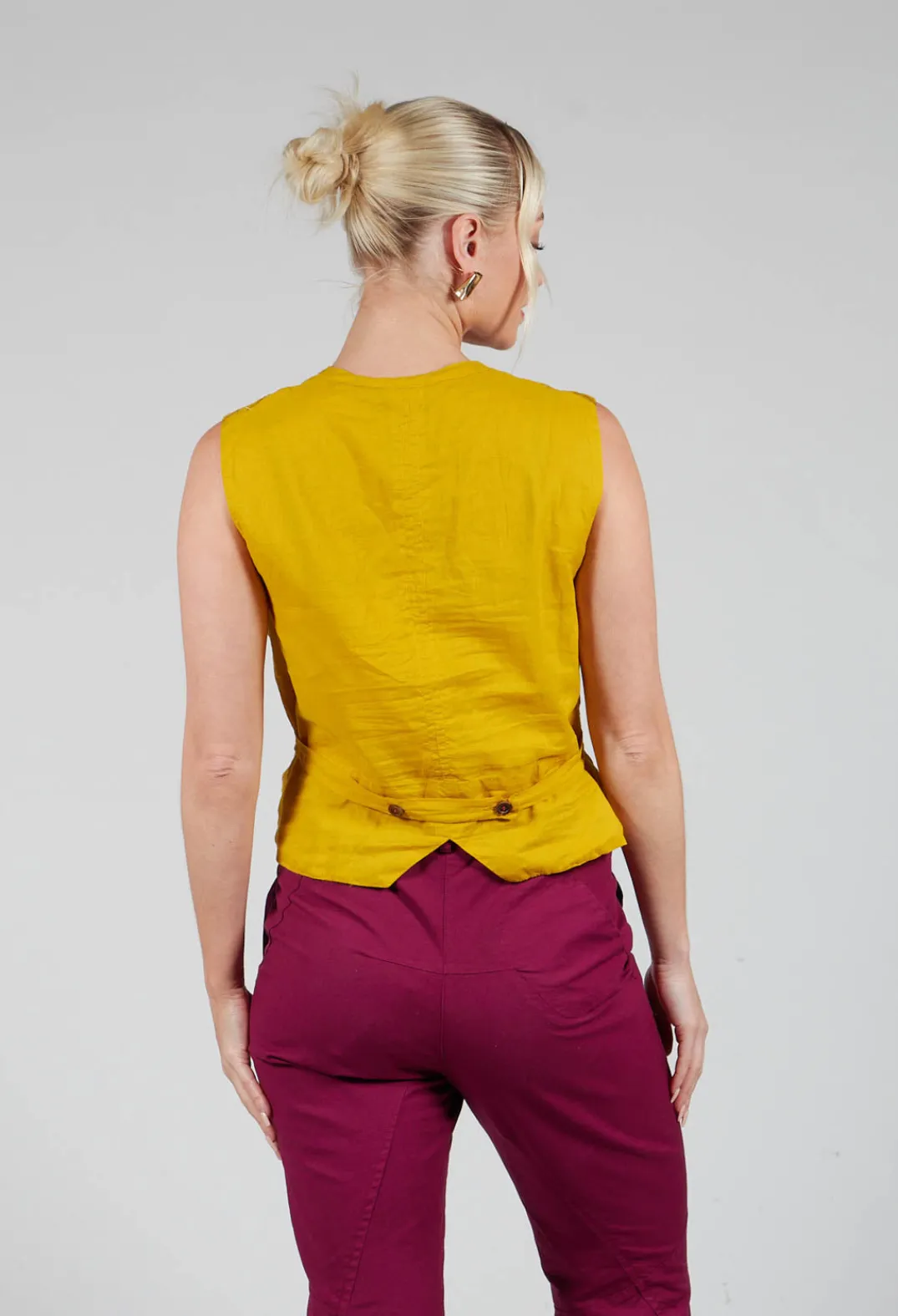 Hannoh Wessel Coats^Gilet Gemma in Safran Check
