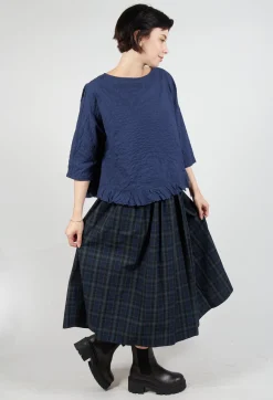 Apuntob Shirts & Blouses^Gingham Blouse in Blue Night